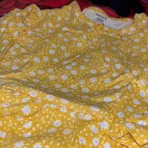 Carter's Yellow Floral Casual Dress for Kids
